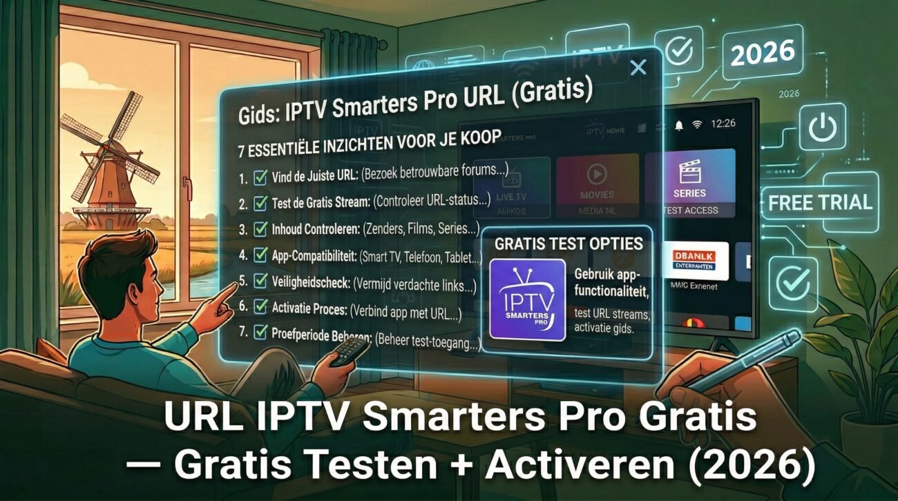URL IPTV Smarters Pro Gratis — Gratis Testen + Activeren (2026)